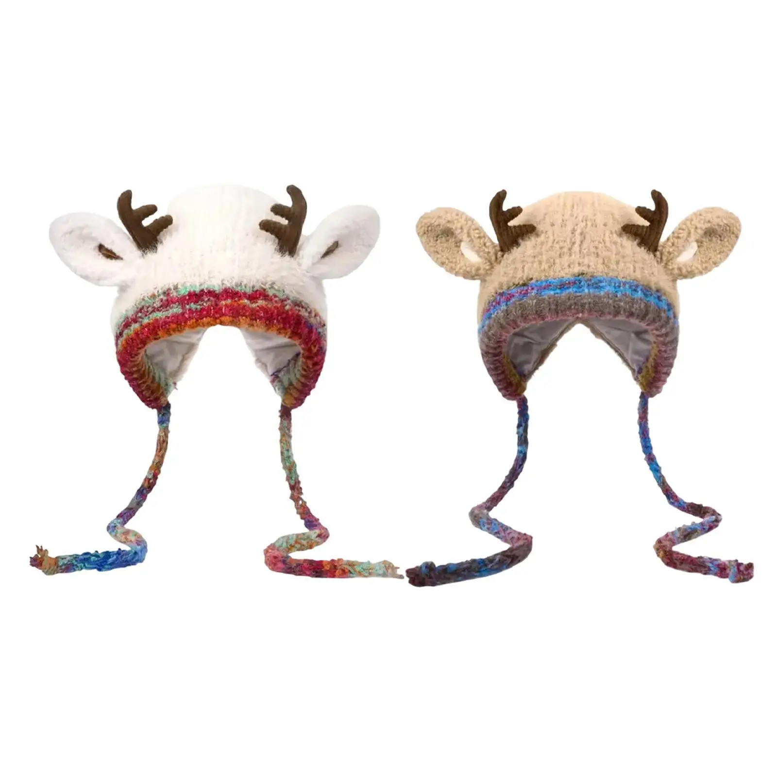 

Рождественская шляпа для хранения оленя, складная милая сумка-ушанка, креативная шляпа с рогами