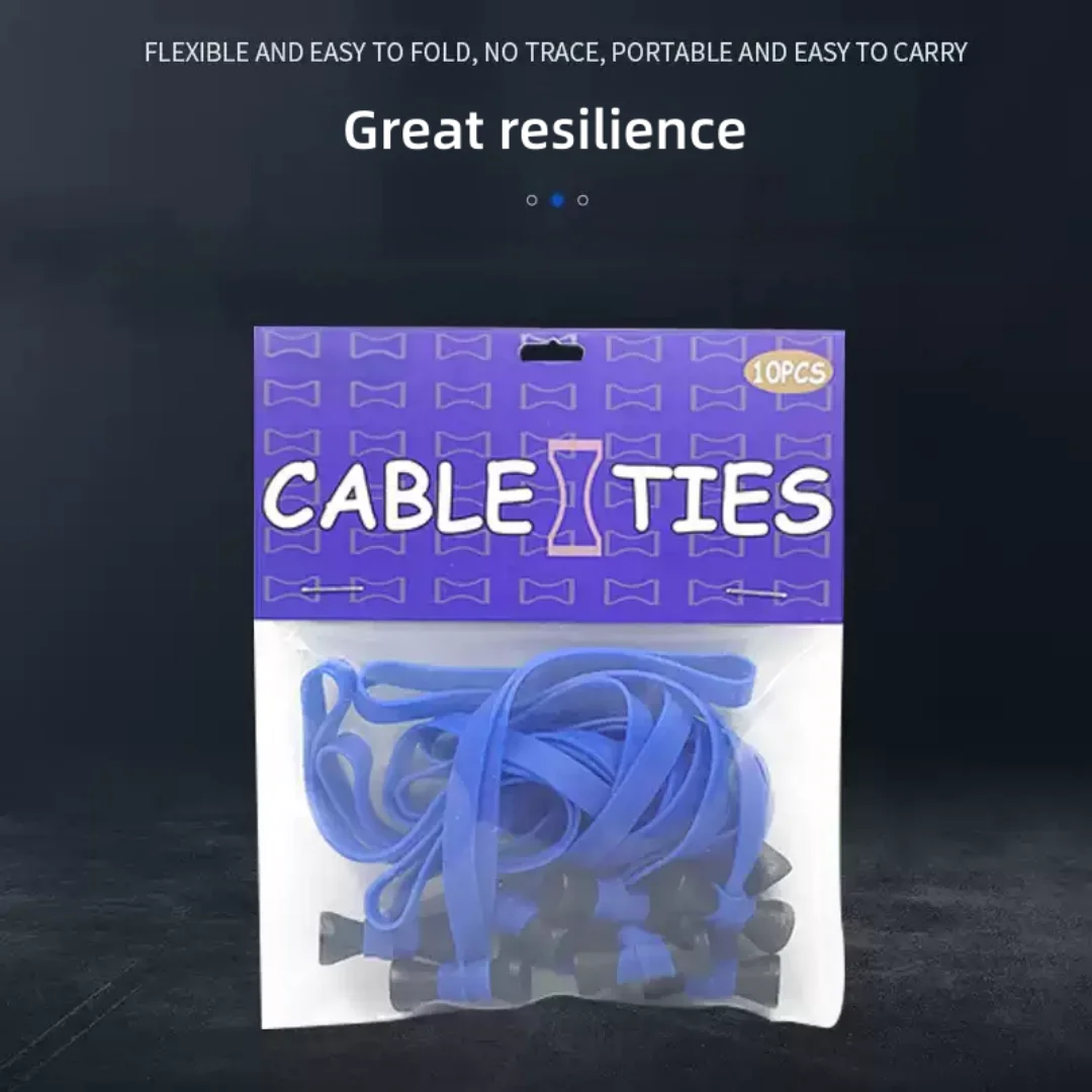 Colorful Rubber Band Cable Ties for Film Crew Storage High Temperature Resistant
