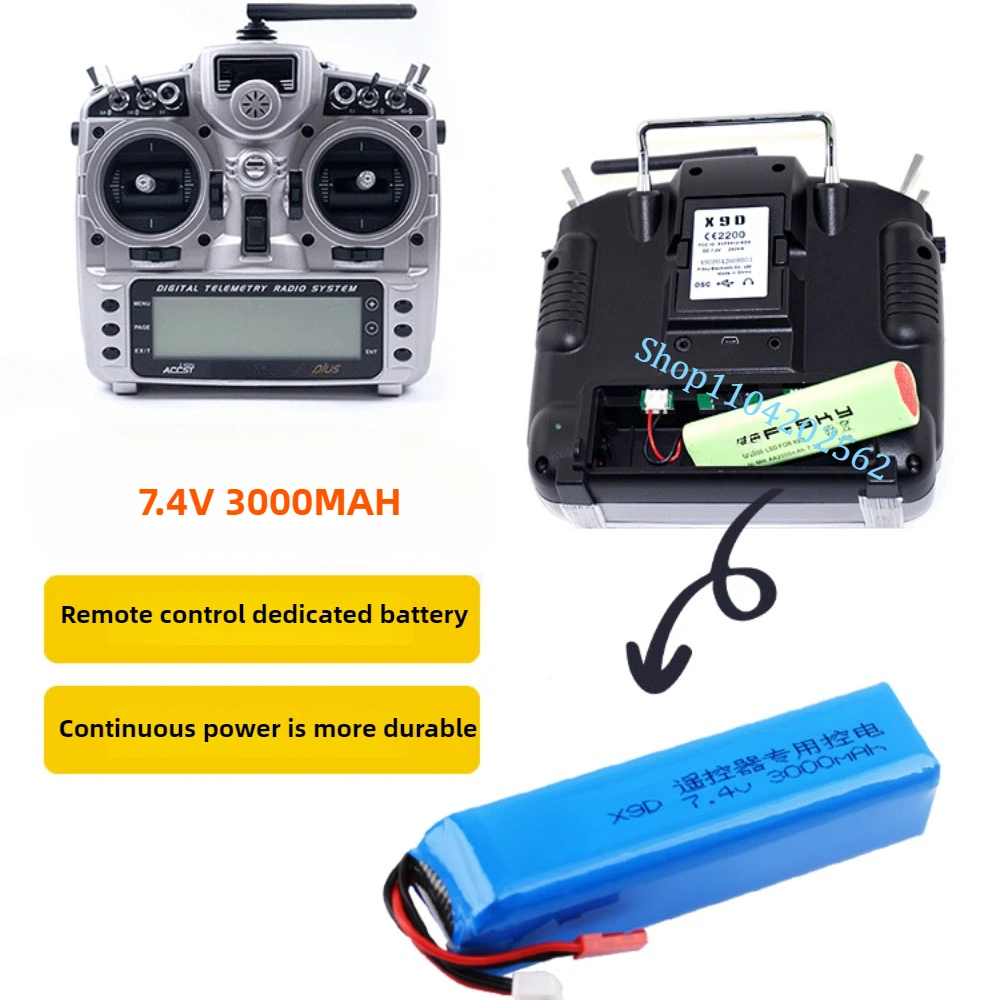 For FRSKY 8C X9D PLUS PSE Remote Control with Large Capacity 7.4V 3000MAH Lithium Battery