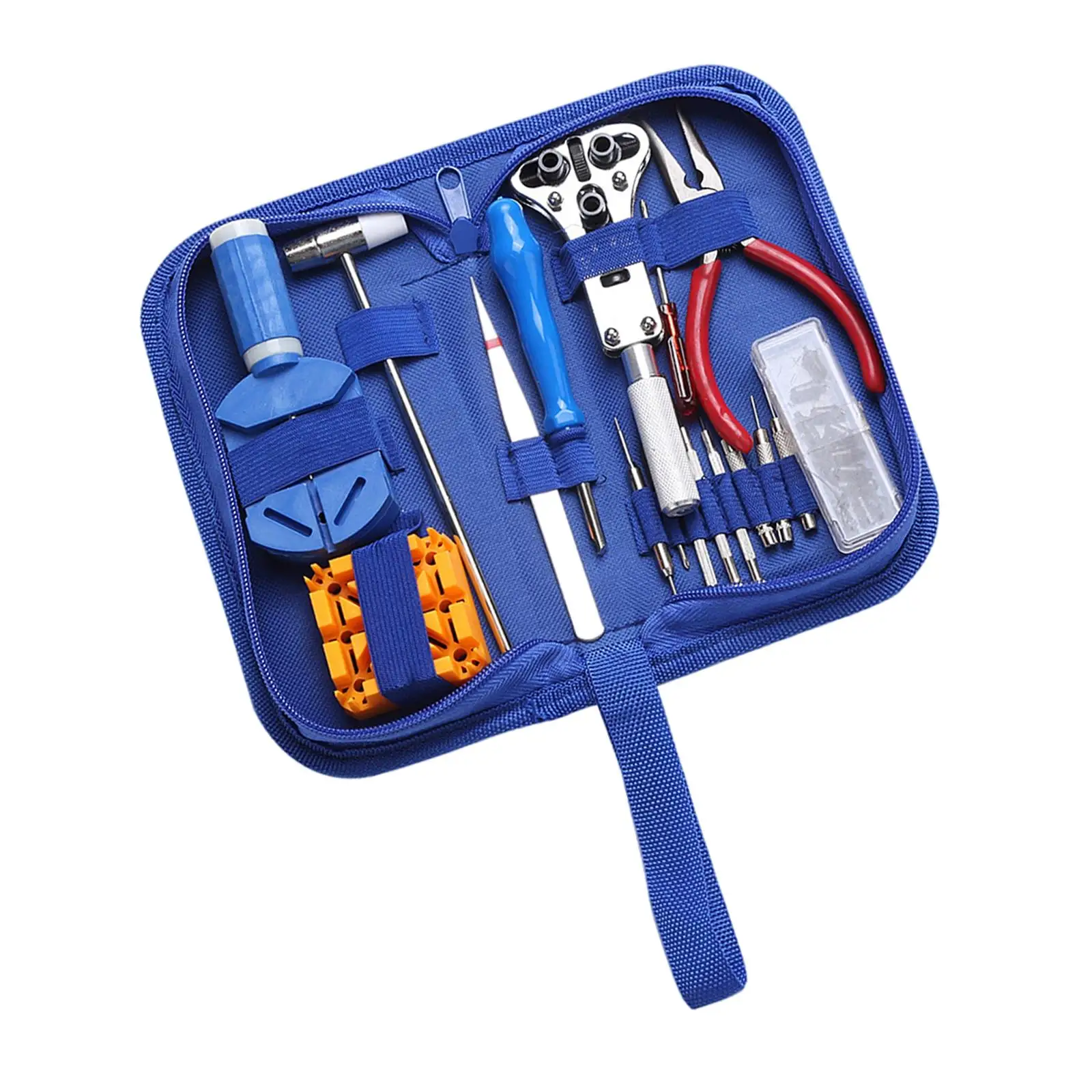 18x Watch Repair Tool Kit Watch Back Cover Watch Band Link Tool Set Hammer