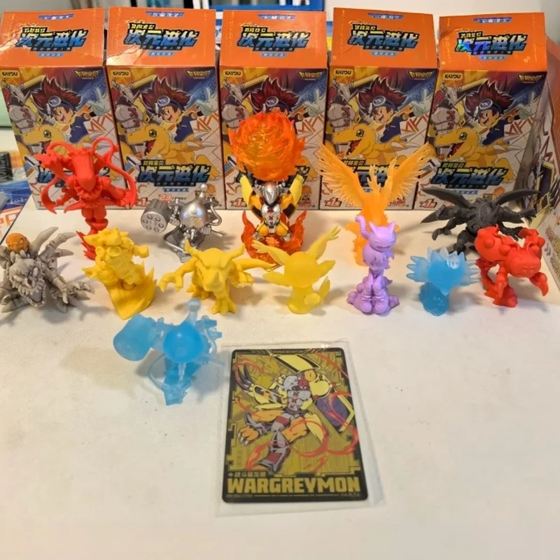 KAYOU Oficial Digimon Figuras Borrador Serie 1 Edición Oculta Ultimate de Evolución Dimensional Battle Greymon Caja Sorpresa Juguetes Regalos