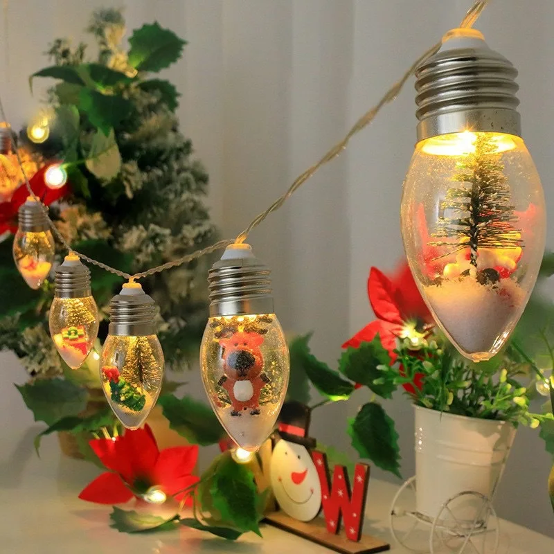10/20LED Christmas Wishing Bottle Fairy String Lights Battery Powered LED Fairy Light for Bedroom Holiday Christmas Decor Gift