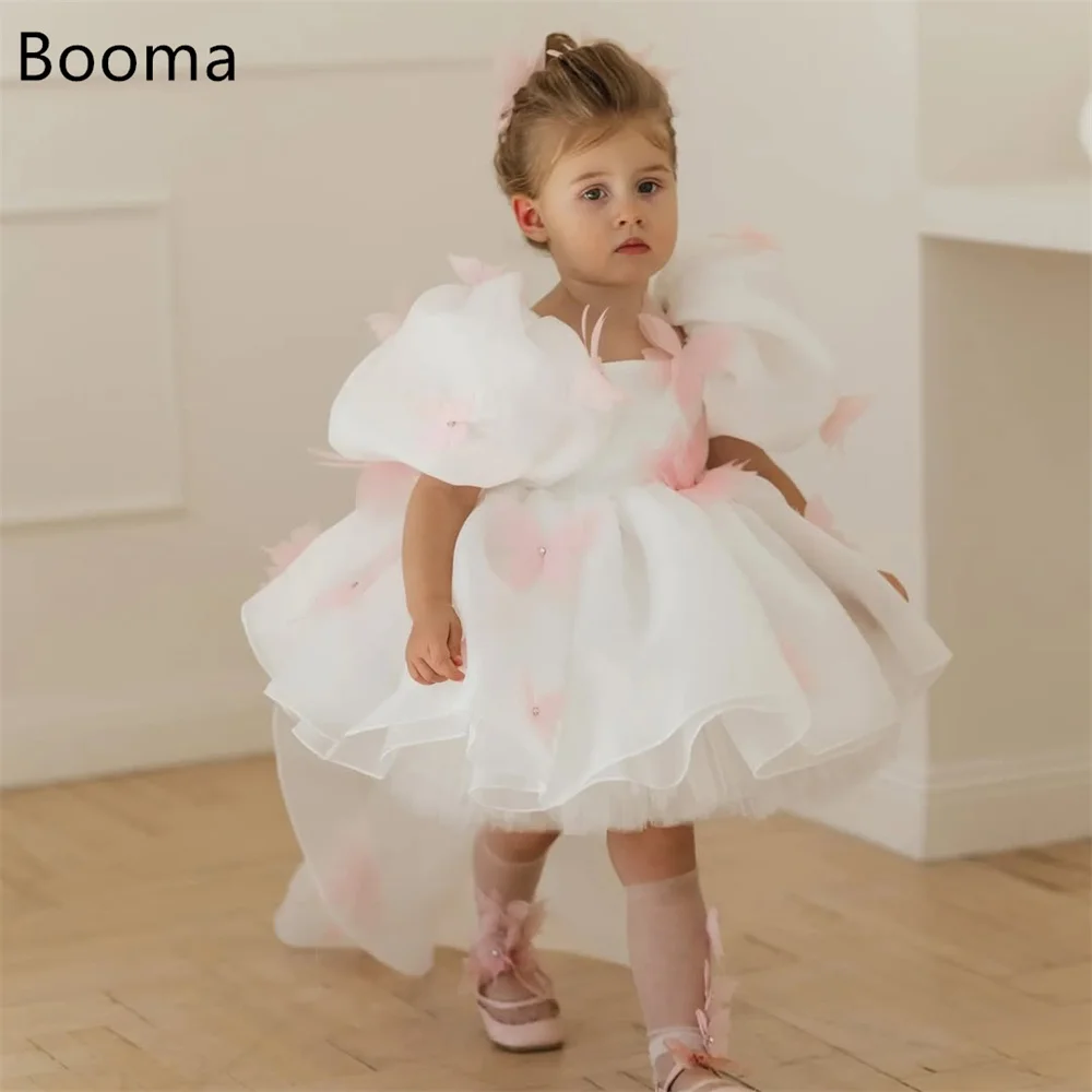 

Booma A-Line Bow Pleat Baby Girl's Dresses Wedding Party Dress for Kids Flowers Girls Knee Length Prom Gowns Customized 2025