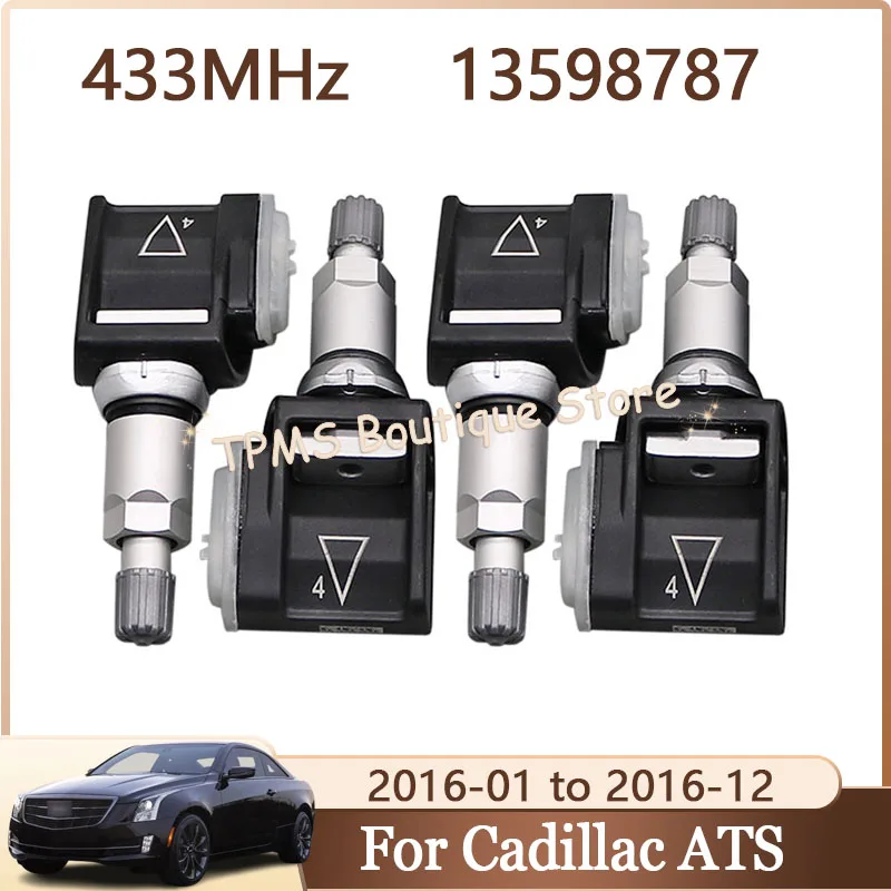 

4 шт., 433 МГц, 13598787, 13540598, датчик TPMS, система контроля давления в шинах для Cadillac ATS CTS Chevrolet Camaro Buick Cascada