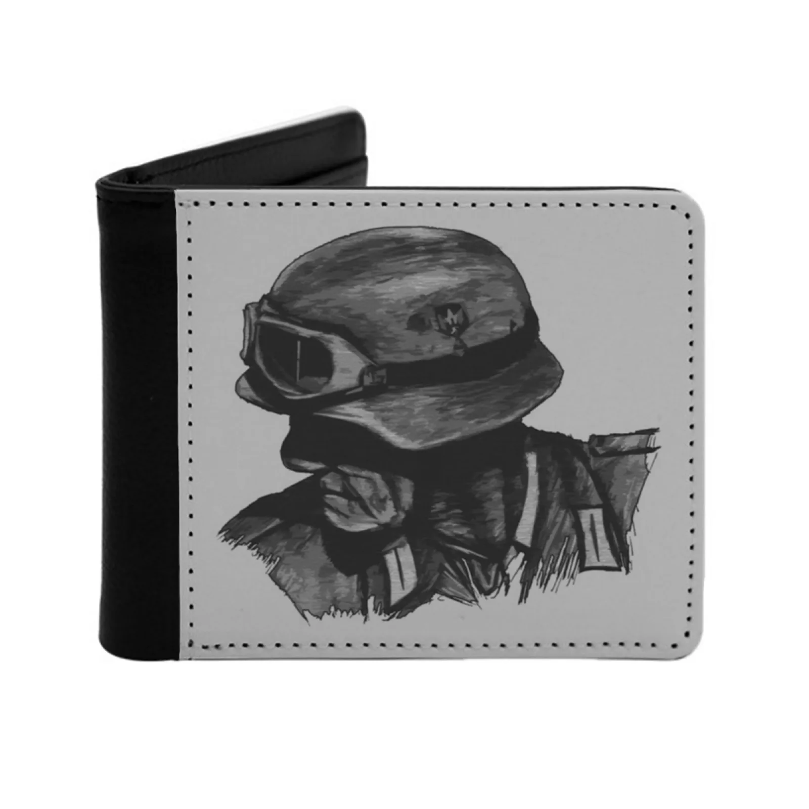 

Ww2 Soldier Drawing Short Men's Wallets Credit Card Holder Retro Wallet Male Pu Leather Wallet Soldier Ww2 Soldier World War Ii