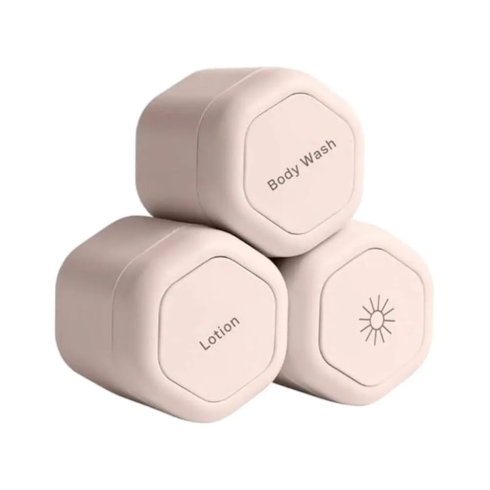 

3Pcs Magnetic Travel Container Body Care Capsule Set Portable Cosmetic Dispenser For Travel Empty Containers Refillable Bottles