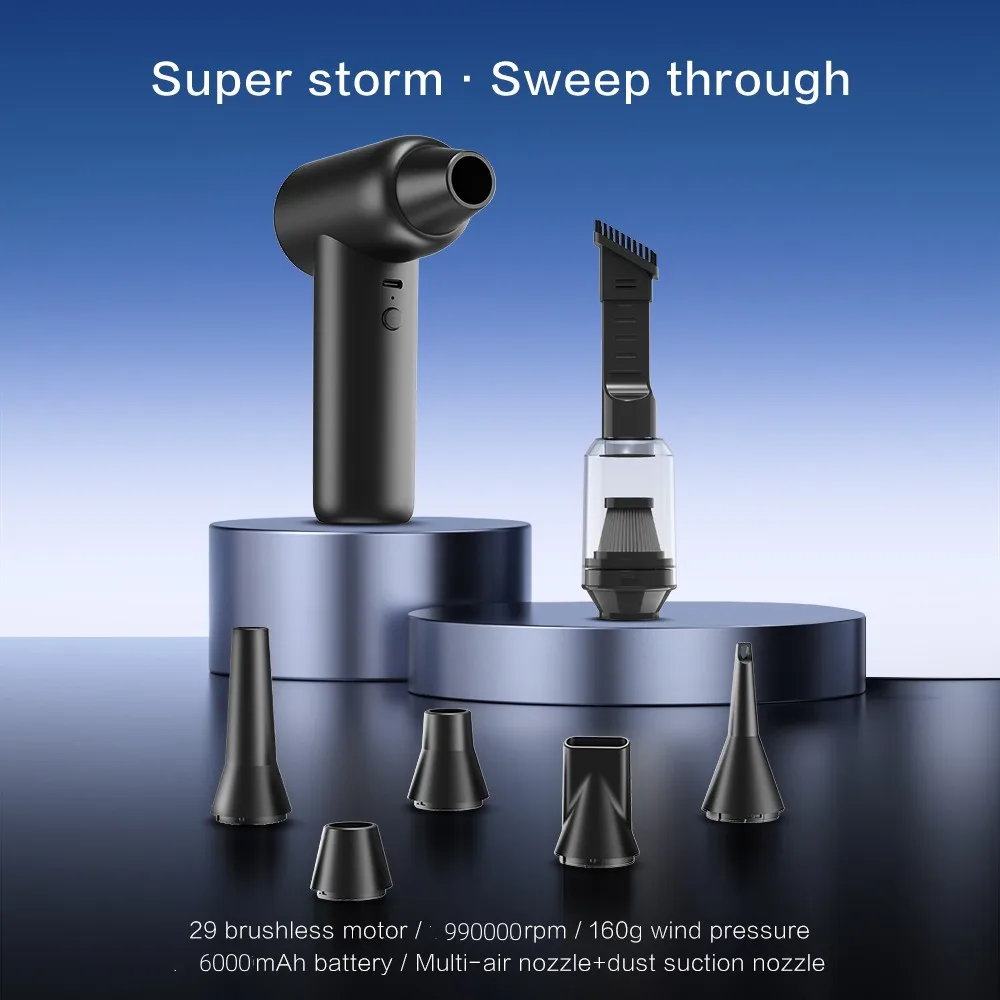 990000 об/мин Мощный жестокий вентилятор Скорость 65 м/с Струйный вентилятор Беспроводной турбовоздуходувка Бесщеточный двигатель Турбоструйный вентилятор Пылесос