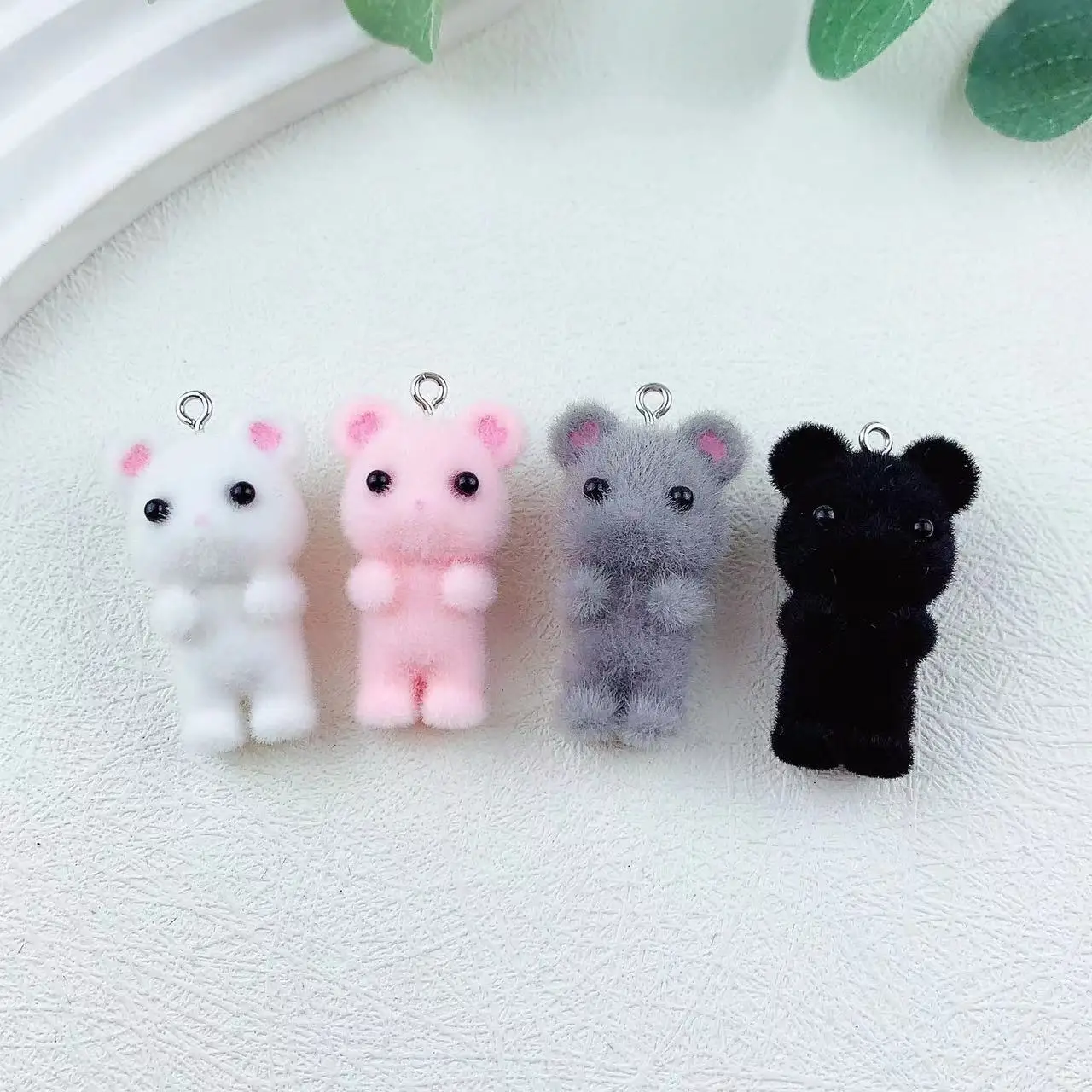 

50Pcs Miniature Fluffy Mouse Resin Charms Kawaii Dollhouse Animal Pendant For Necklace Keychain Diy Jewelry Making