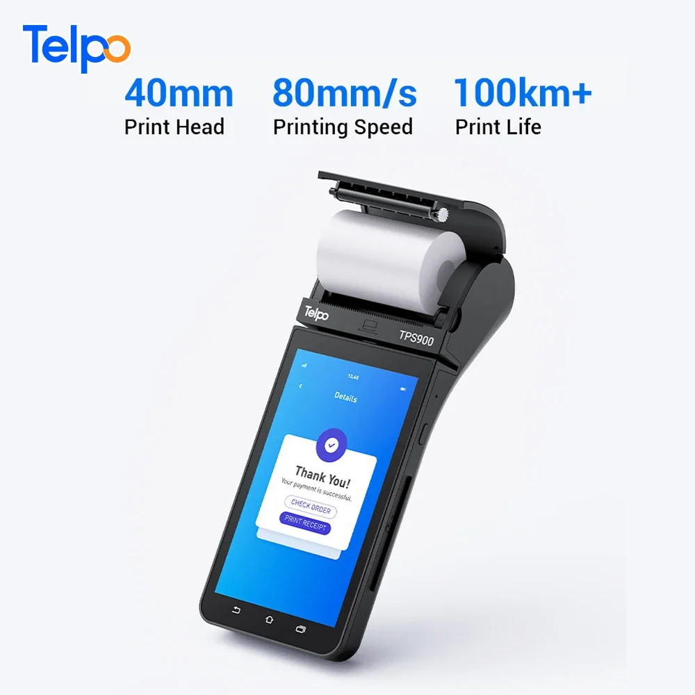 Telpo TPS900 Android Handheld Billing Android Edc Finger Print Biometric Pos Device With Scanner