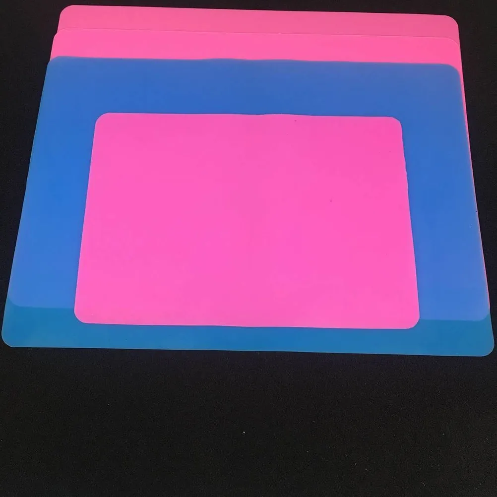 2Pcs Silicone Mat Resin Casting Sheet Large Flexible Blue Resin Jewelry Craft Mold Pendant Bracelet Making Desk Protector