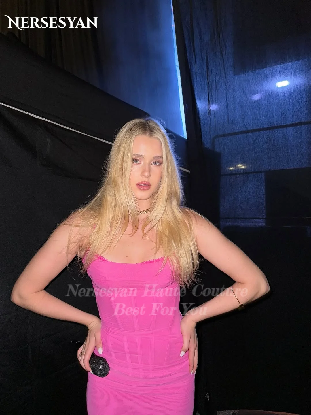 Nersesyan Luxus Meerjungfrau Rosa Spitze Abendkleider Spaghetti-trägern Bodycon Formale Kleid Frauen Maxi Party Kleider 2026 Angepasst