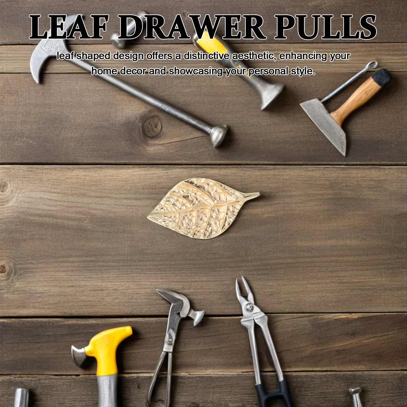 3Pcs Decorative Leaf Shape Knob Handles Smooth Grip for Various Furniture Pieces DIY Projects Leaf Shape Knob Handles