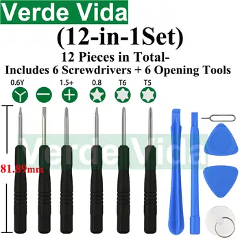 1-10set 12v1 Nástroje pro opravu mobilních telefonů Otevírací sada šroubováků pro iPhone Demontáž Ruční sada nářadí Otevírací nástroj pro Samsung 8 nejlepší prodej nástroje pro odemknutí iPhonu - №7