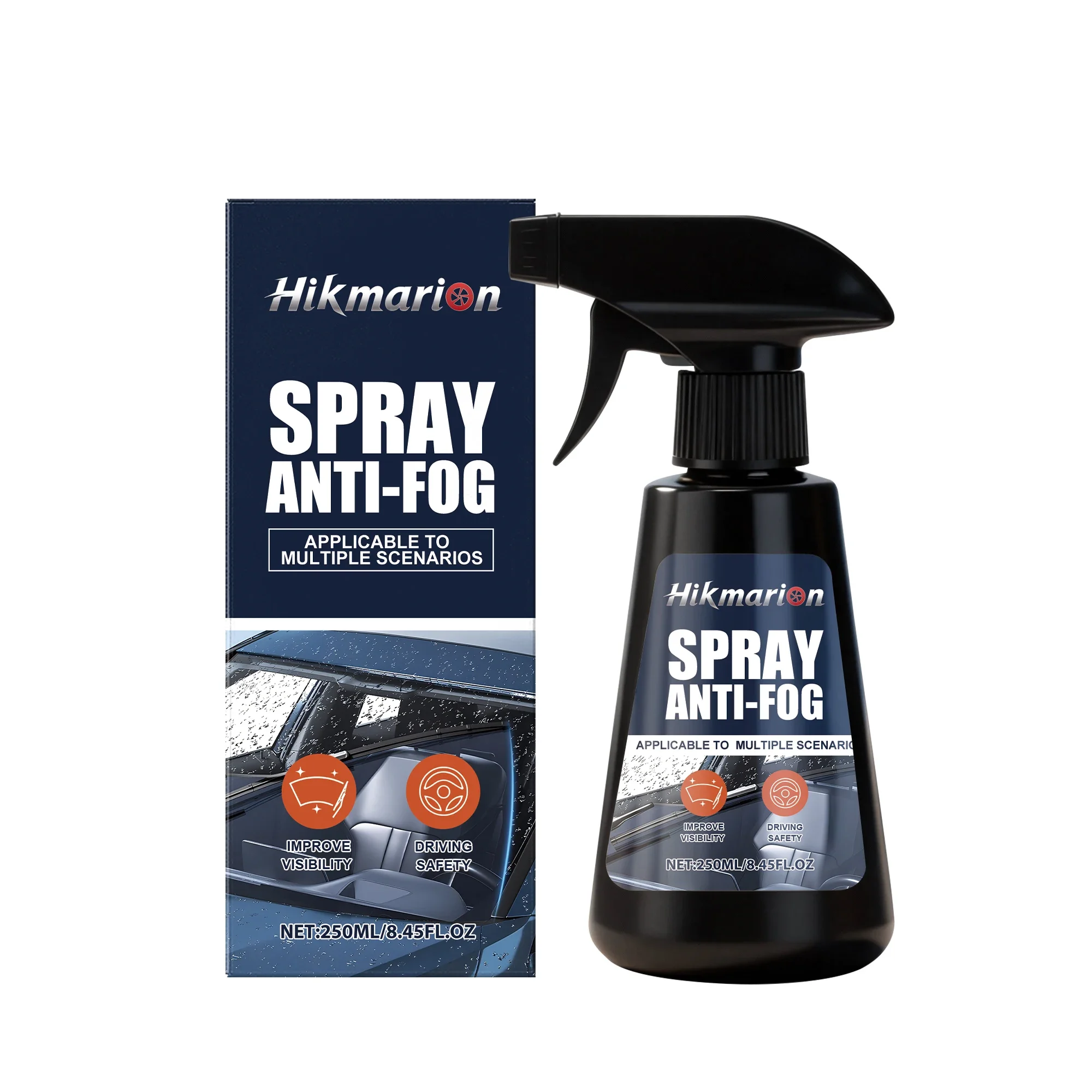 Anti-fog Spray for Cars, Clears Car Windows, Windshields and Rearview Mirrors By Removing Fog and Water on Rainy Days