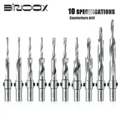 Binoax 3/4/5/6MM havşa matkap ucu ayarlanabilir derinlik durdurma pah karşı sondaj ahşap plastik 10MM Shank