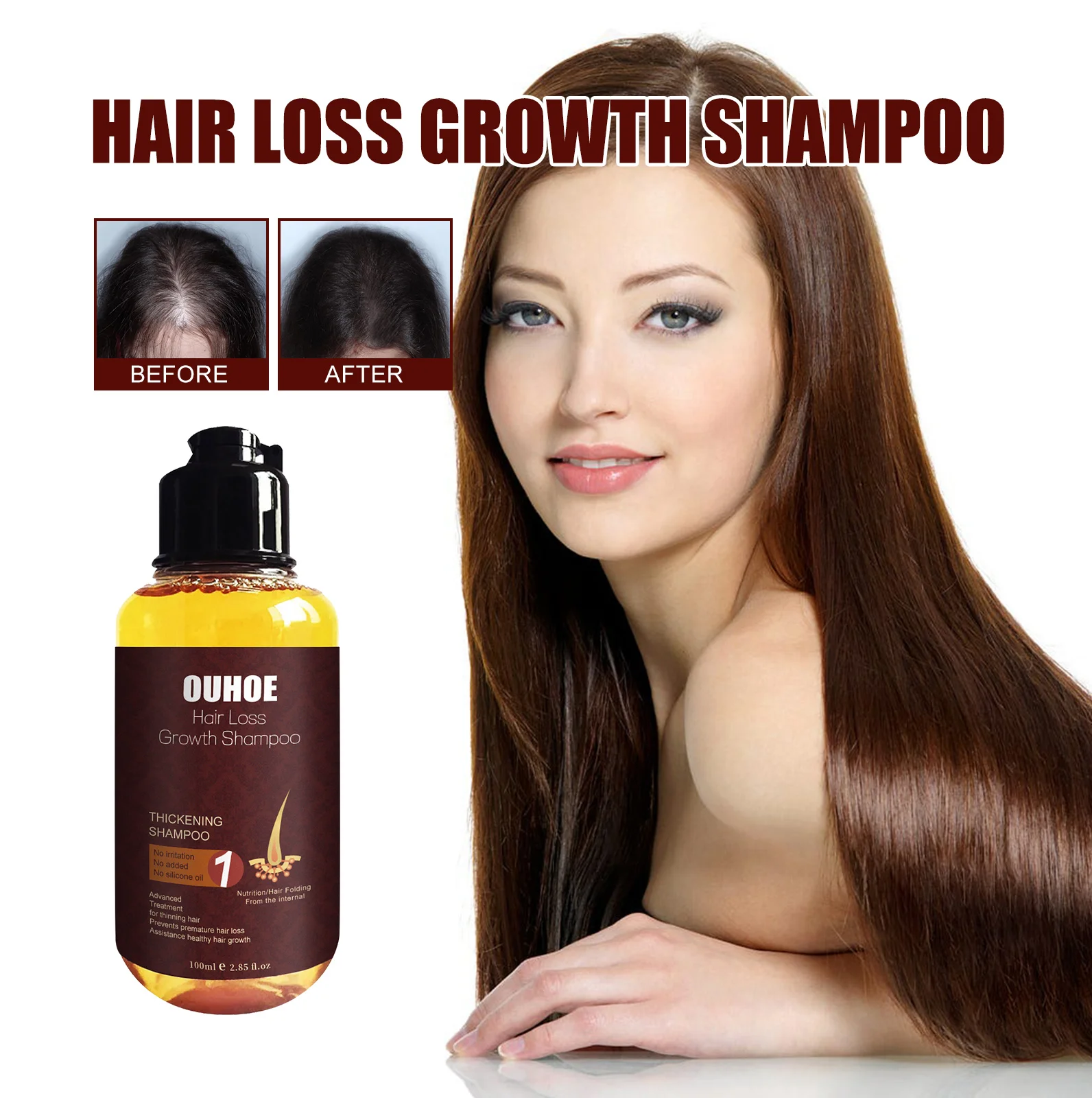 OUHOE Hair Conditioner Cleanses scalp, increases hair elasticity, moisturizes dense hair and softens hair shampoo