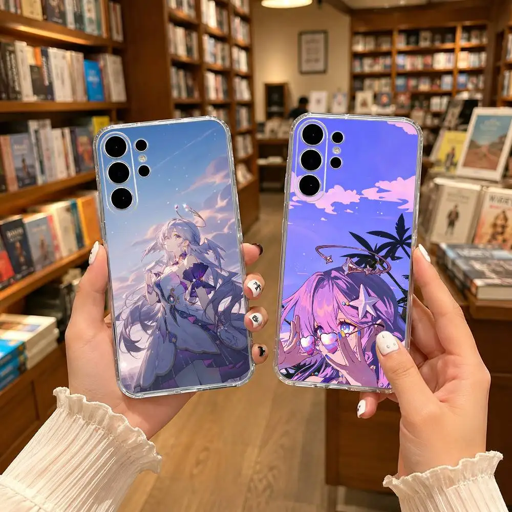 Robin Honkai Star Rail HSR  Transparent phone Case For Samsung S25,24,21,22,21,20,10,S9Ultra,Plus,Fe,Lite
