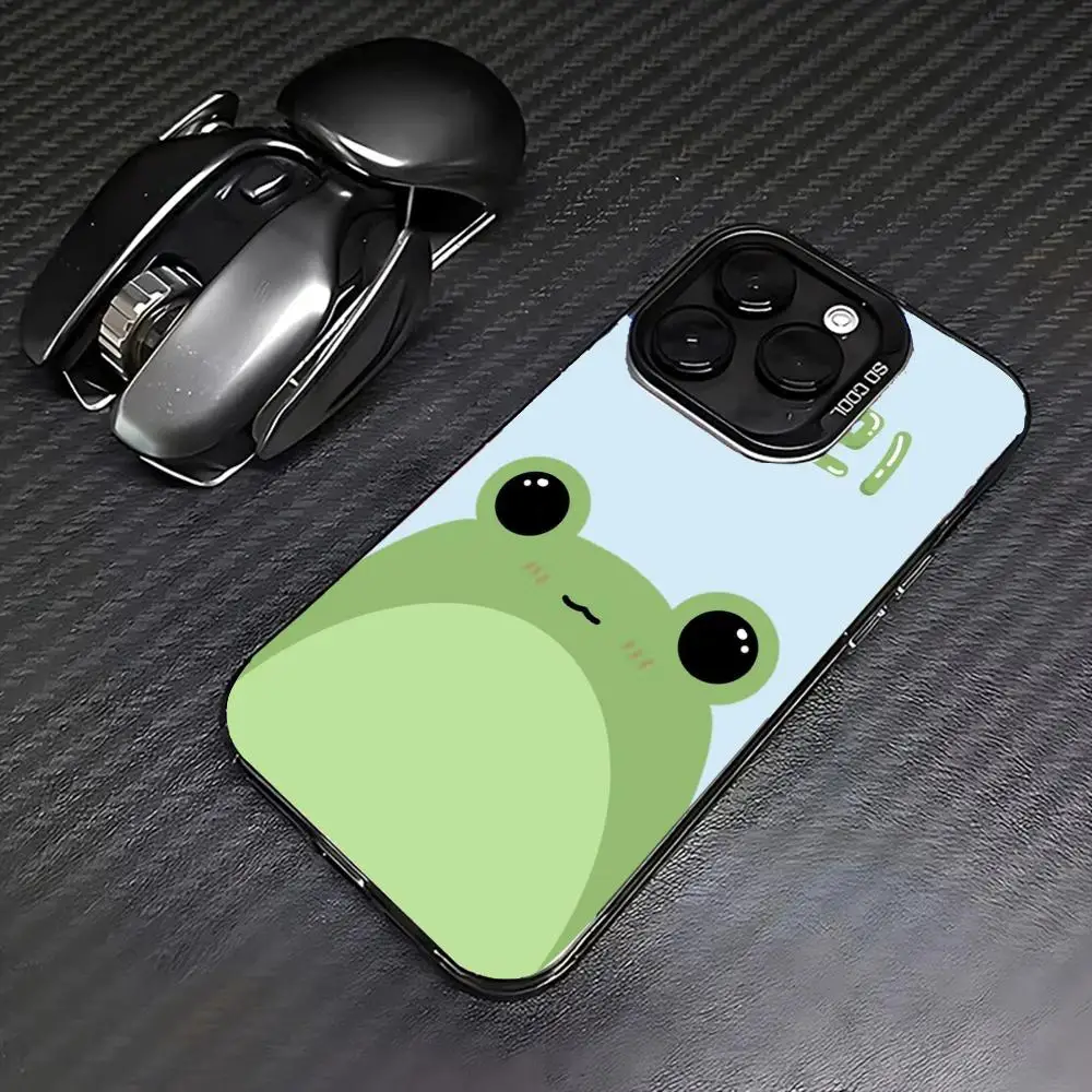 

Green frog Phone Case case for iPhone17 16 15 14 13 12 11 Pro/ Max/Plus shock-proof rear cover anti-fingerprint
