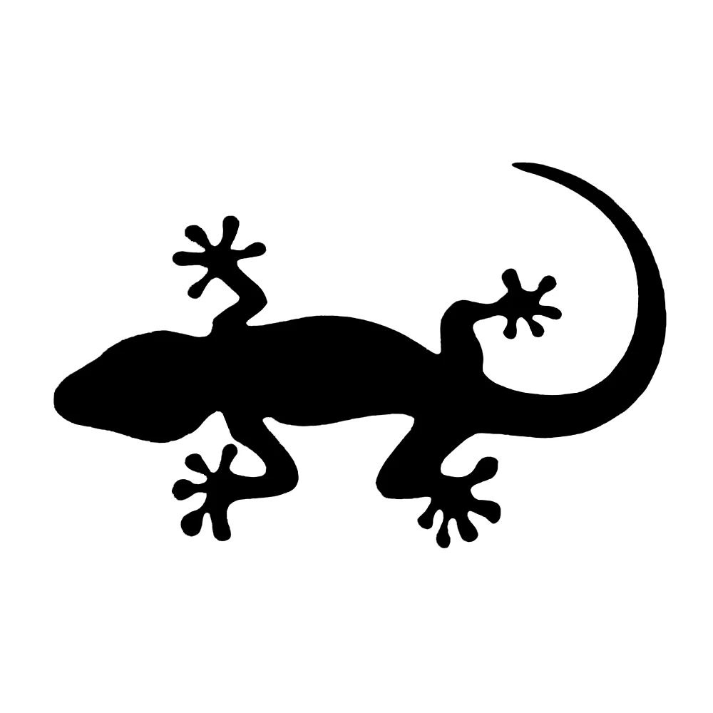 12CM*9CM Lovely Reflective Gecko Shape Warning Car Stickers Car Window Personality Decorative Styling Decal Sticker