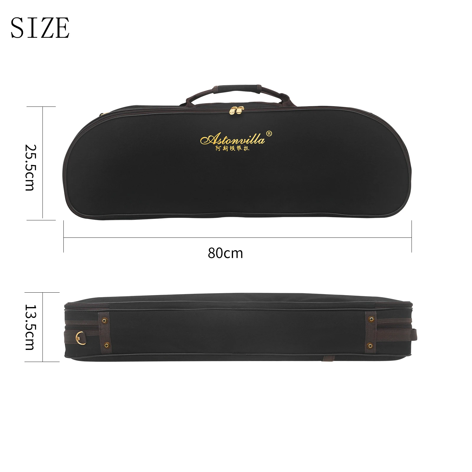 4/4 Violin Case Lightweight Oxford Violin Box with Built in Hygrometer Shoulder Strap String Instrument Violin Protector