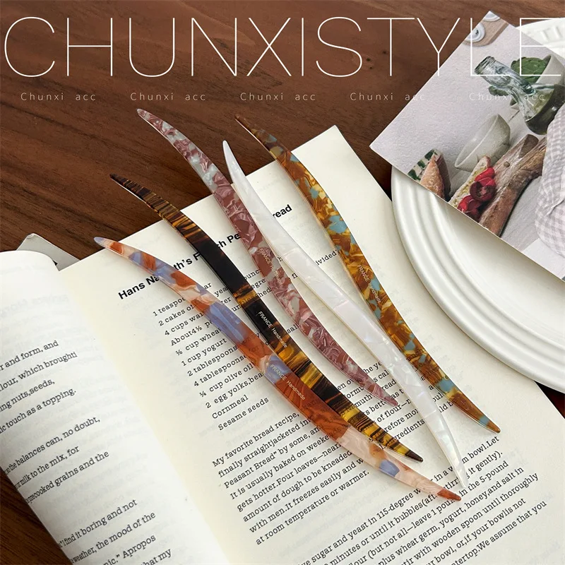 Minimalist Acetate Hair Pin 2025 New Ancient Chinese Style Bun Stick for Women Office Elegant Updo Accessory