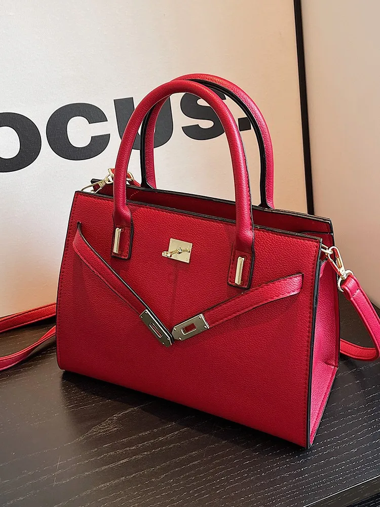 Wedding Bag Advanced Texture Small Bag Women's Bag Large Capacity New Red Envelope Handbag Red Wedding Bride Messenger Bag