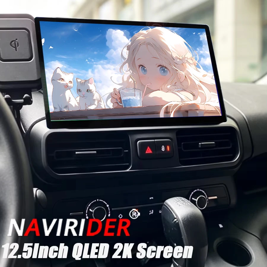 Wireless Carplay Android 2K Screen Video Bluetooth 5.0 For Peugeot Rifter Peugeot Partner Citroen Berlingo Opel combo 2019-2022