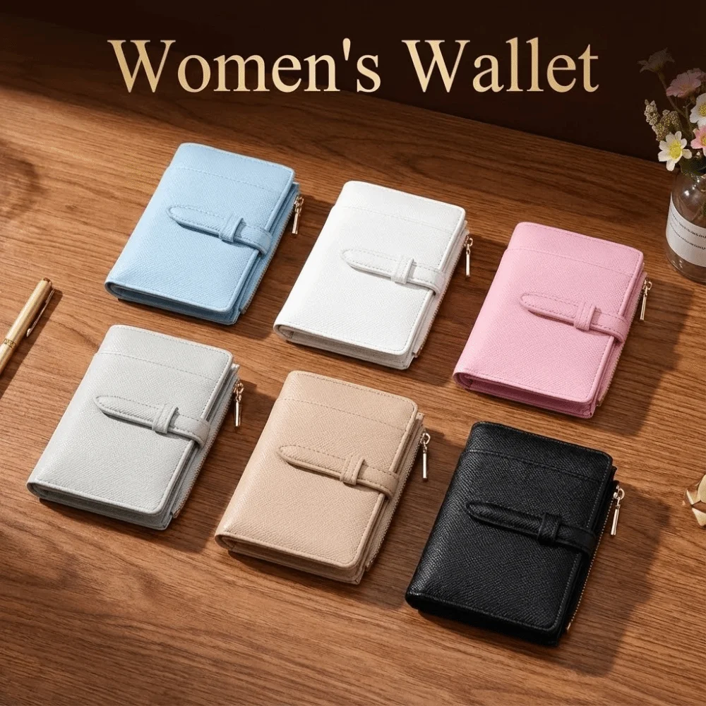 

Practical PU Women's Wallet Multi-Cards Slot Waterproof Credit Cards Holder Portable Solid Color Small Card Bag Business