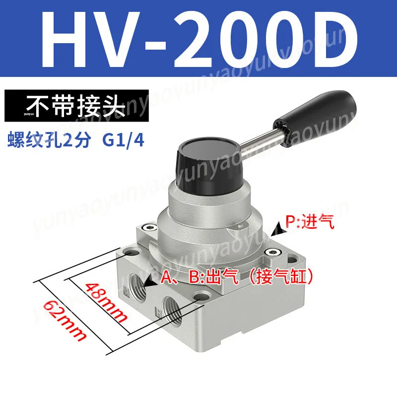 Pneumatic Manual Hand Plate Air Valve Cylinder Control Switch for Industrial Equipment