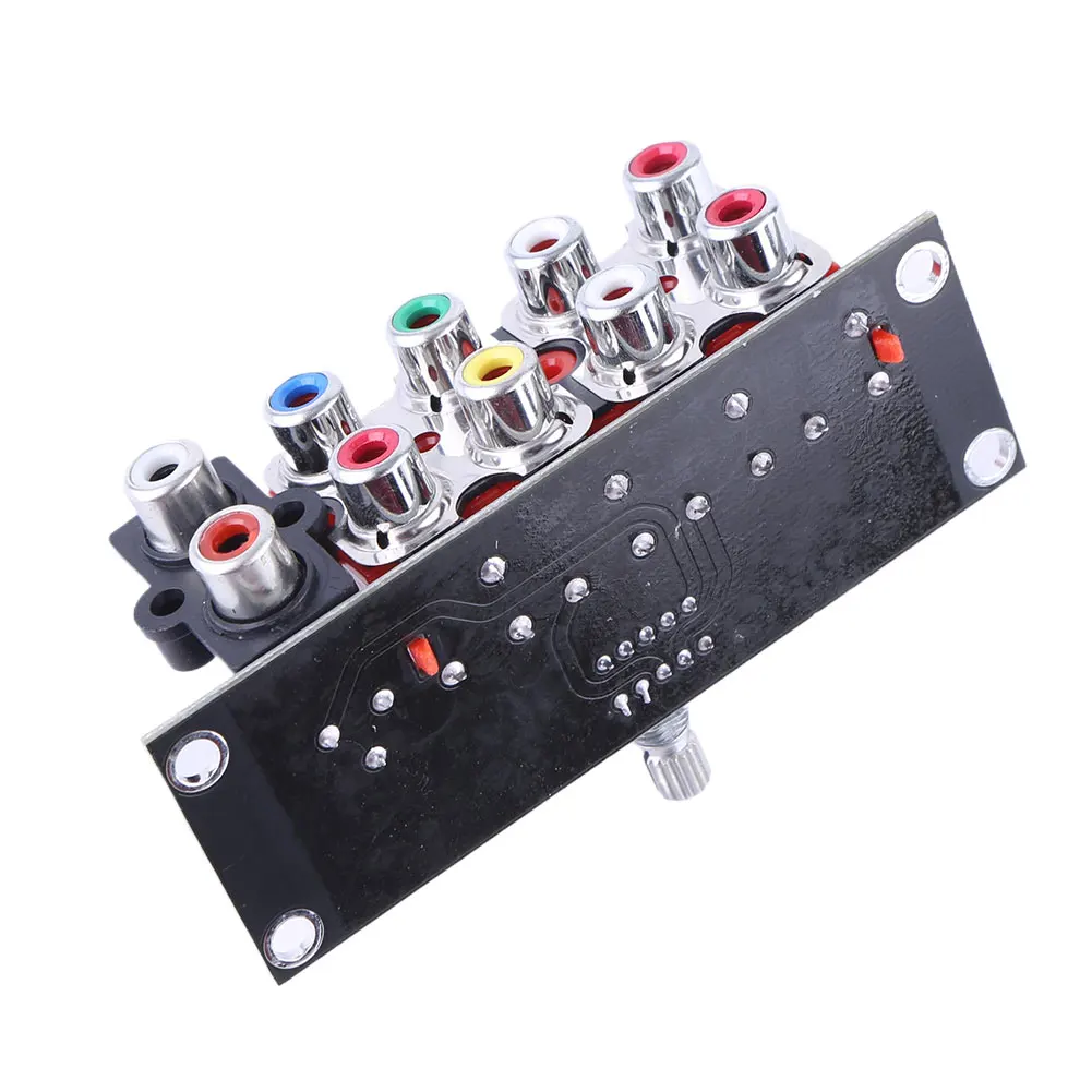 Placa de Conmutación de Señal de Audio de 2 Canales y 4 Vías, Entrada RAC Lotus, Fuente de Sonido Estéreo para Conmutador Rotatorio