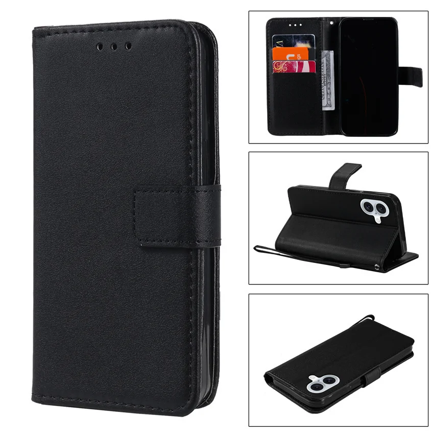 Wallet Flip Leather Case For iPhone 16 15 13 14 11 12 Pro X XR XS Max Mini SE 2022 2020 7 8 Plus Card Slot Phone Book Cover