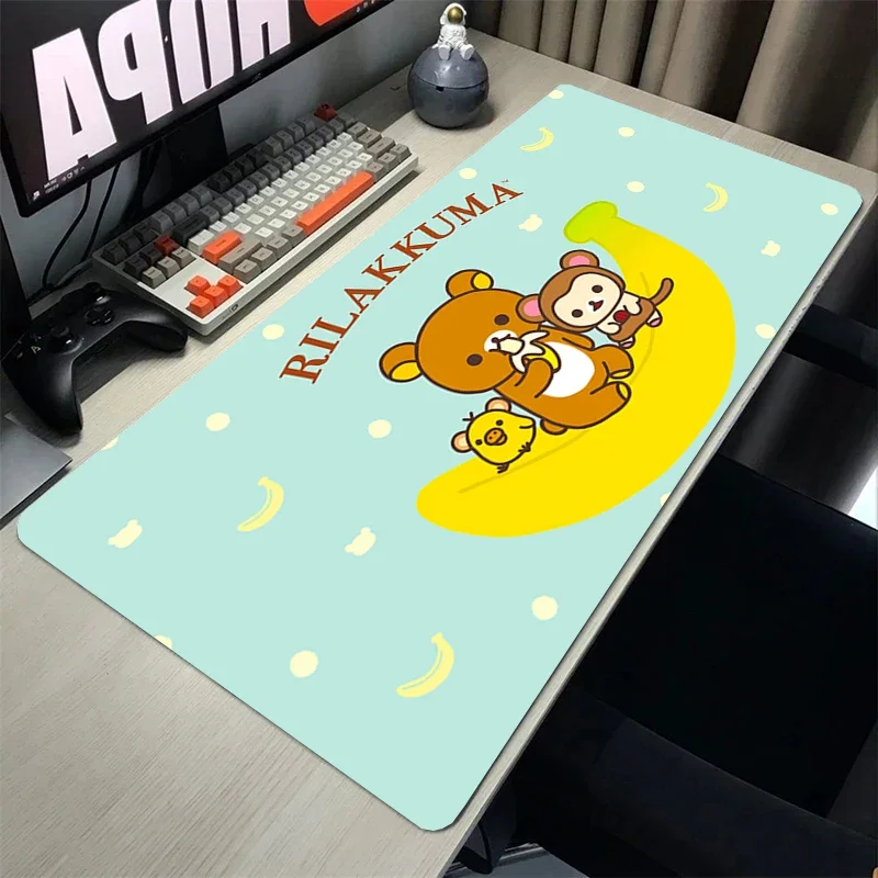 Mouse pad Gamer Schreibtisch Rilakkuma Büro Computer Zubehör Deskmat Desktops Mauspad Kawaii Gaming Matten niedlichen Mouse pads Tisch matte