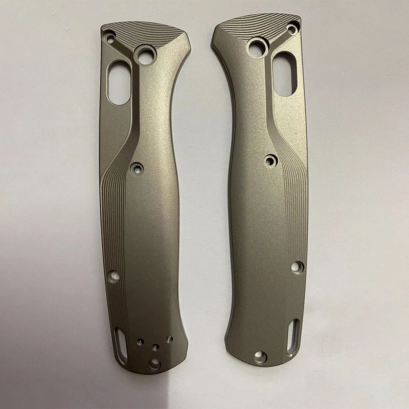 Imagem -02 - Personalizado Titanium Alloy Grip Handle Stonewash e Sandblast Handle Escalas para Genuine Benchmade Bugout 535 Faca Faça Você Mesmo Fazer Acessório Tipos