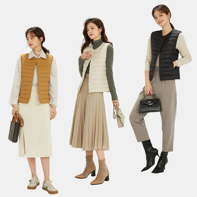 سترة دافئة محمولة للنساء 2025 خفيفة للغاية 90% بطة بيضاء أسفل ملء بطانة رفيعة تحت سترة ملابس خارجية #4