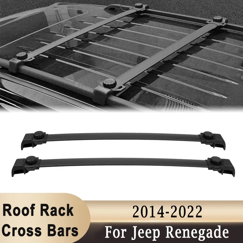 for Canoe Kayak Luggage Carrier Rack Holder 68KG Load Roof Rack Cross Bars For Jeep Renegade 2015-2023 Aluminum Car Roof Top