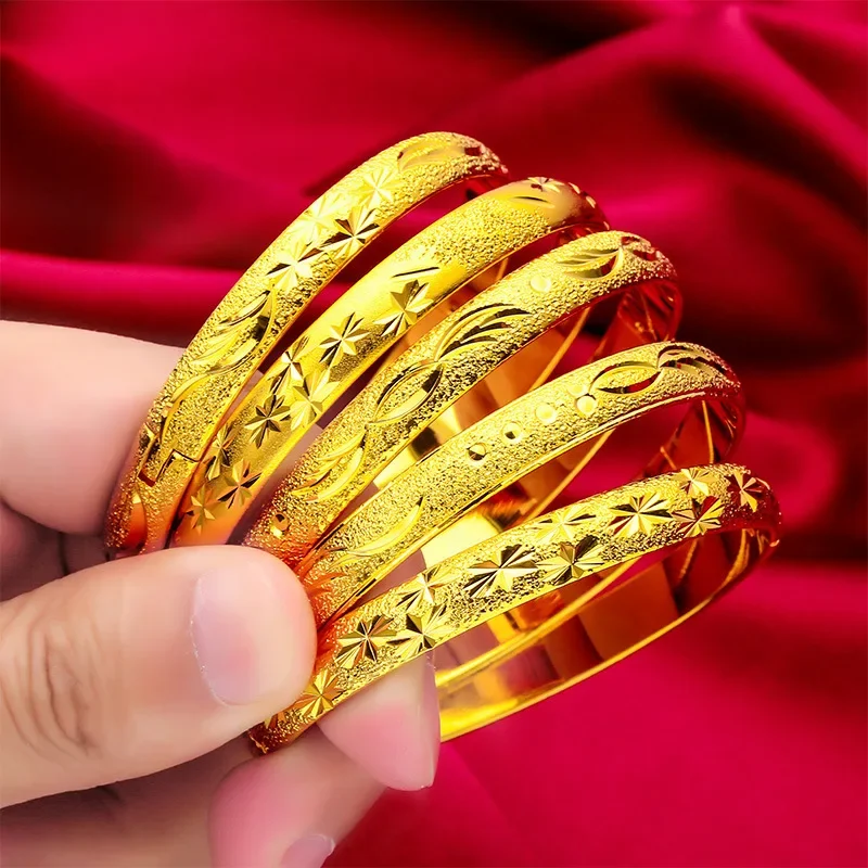 VivoGold24K gold clasp star bracelet | AU999 full gold, 8MM wide-faced diamonds are as bright as the galaxy, the party focus mus