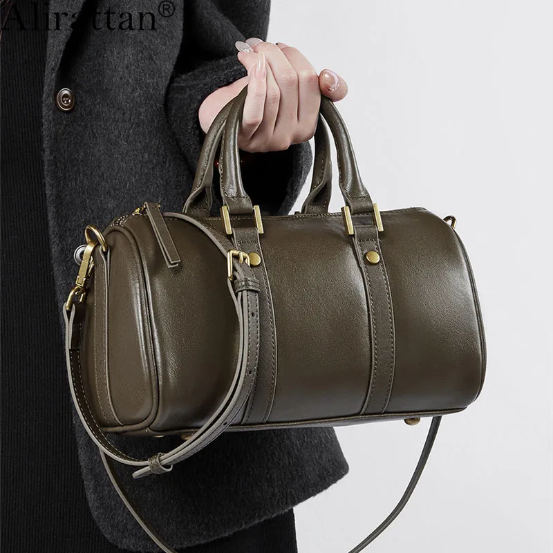 Women New Genuine Leather Tote Bags 2026 Fashion Crossbody Bag Designer Cowhide Shoulder Messenger Casual Travel Bag