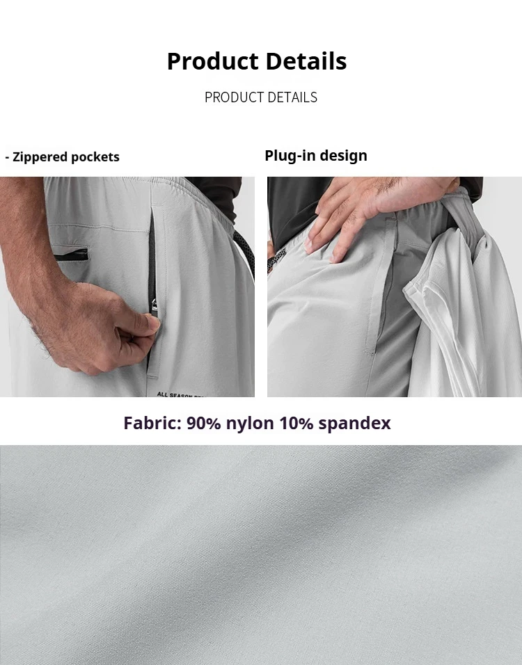 2025 Summer Men Quick Dry Athletic Shorts Multi-Pocket Gym Running Fitness Lightweight Breathable Casual Streetwear Clothing