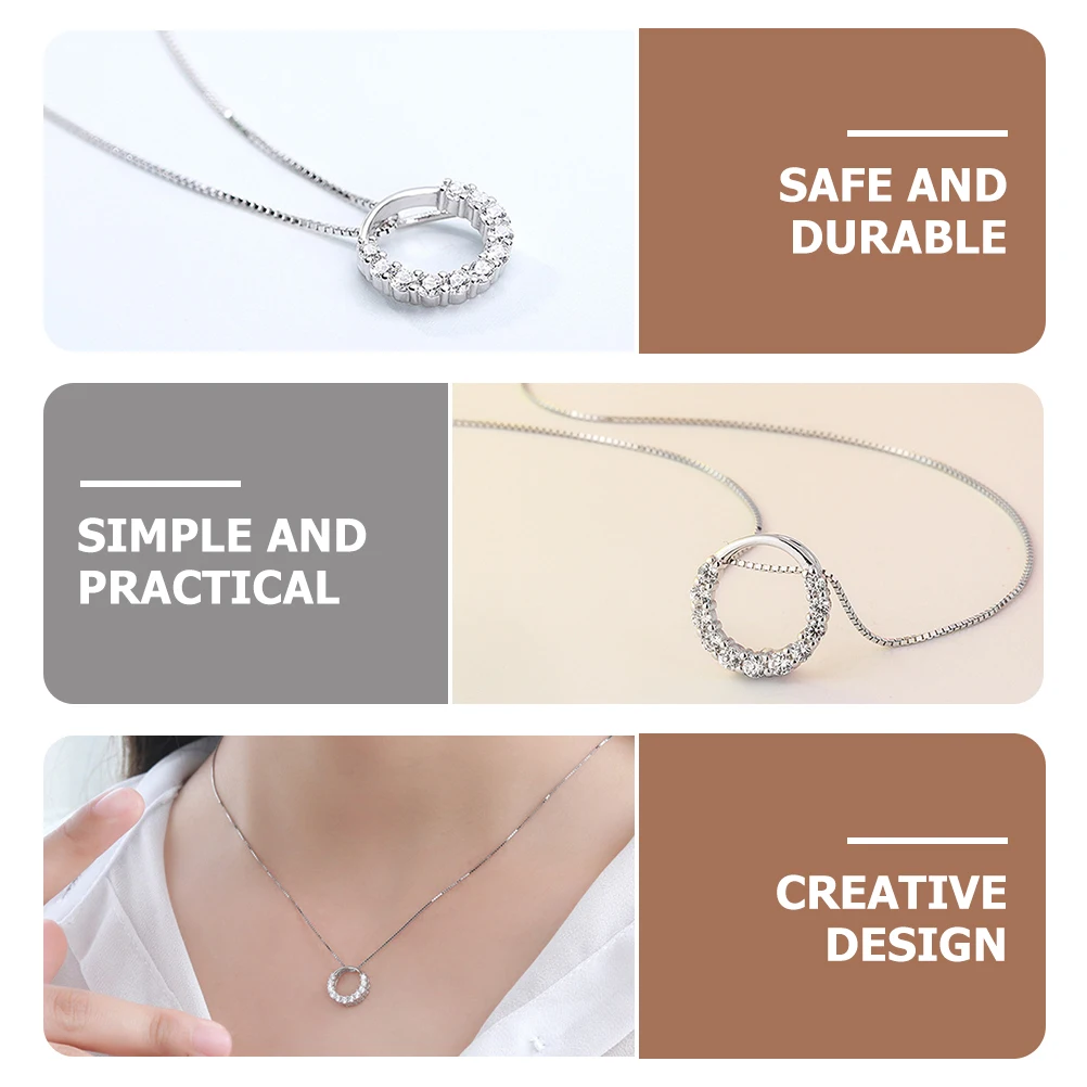 

Simple Circle Ring Necklace For Women Silver Pendant Chain Fashion Clavicle Jewelry Lightweight Comfortable Gift For Girls Women