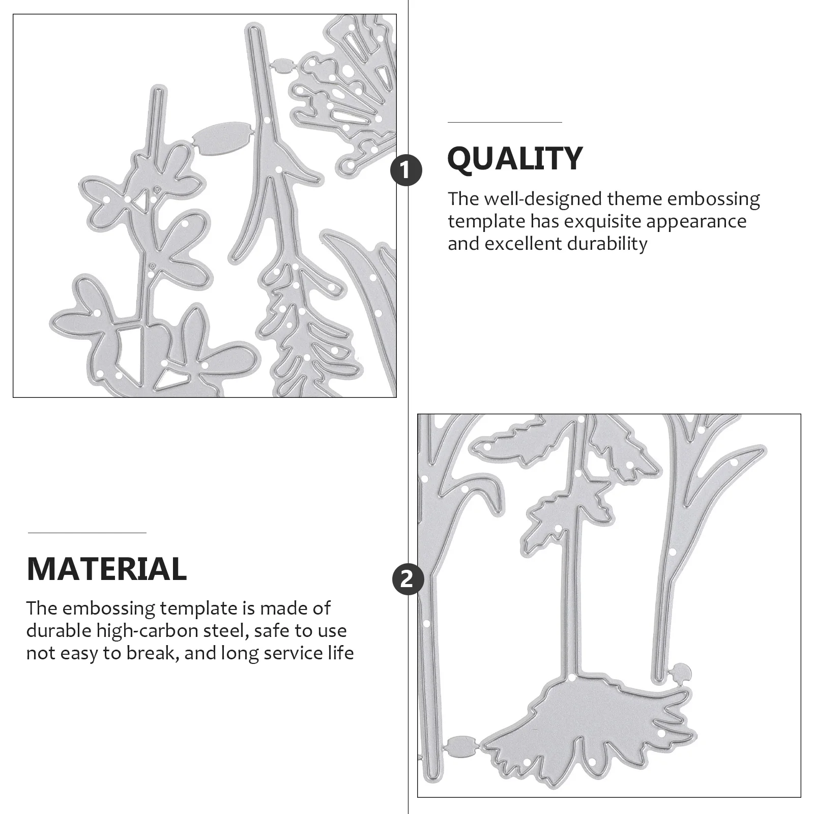

1 set Metal Knife Cutting Dies Carbon Steel Embossing Dies Stencil for Card Making Plant Theme DIY Cutting Crafts Storage
