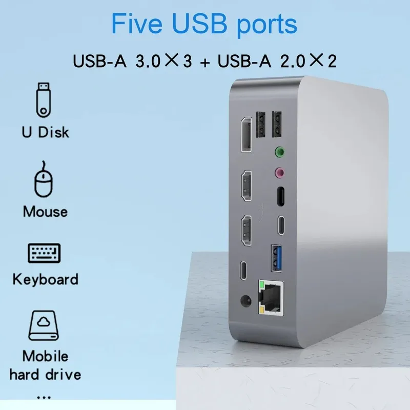 Rocketek multi usb port type c docking station  Displaylink usb c hub
