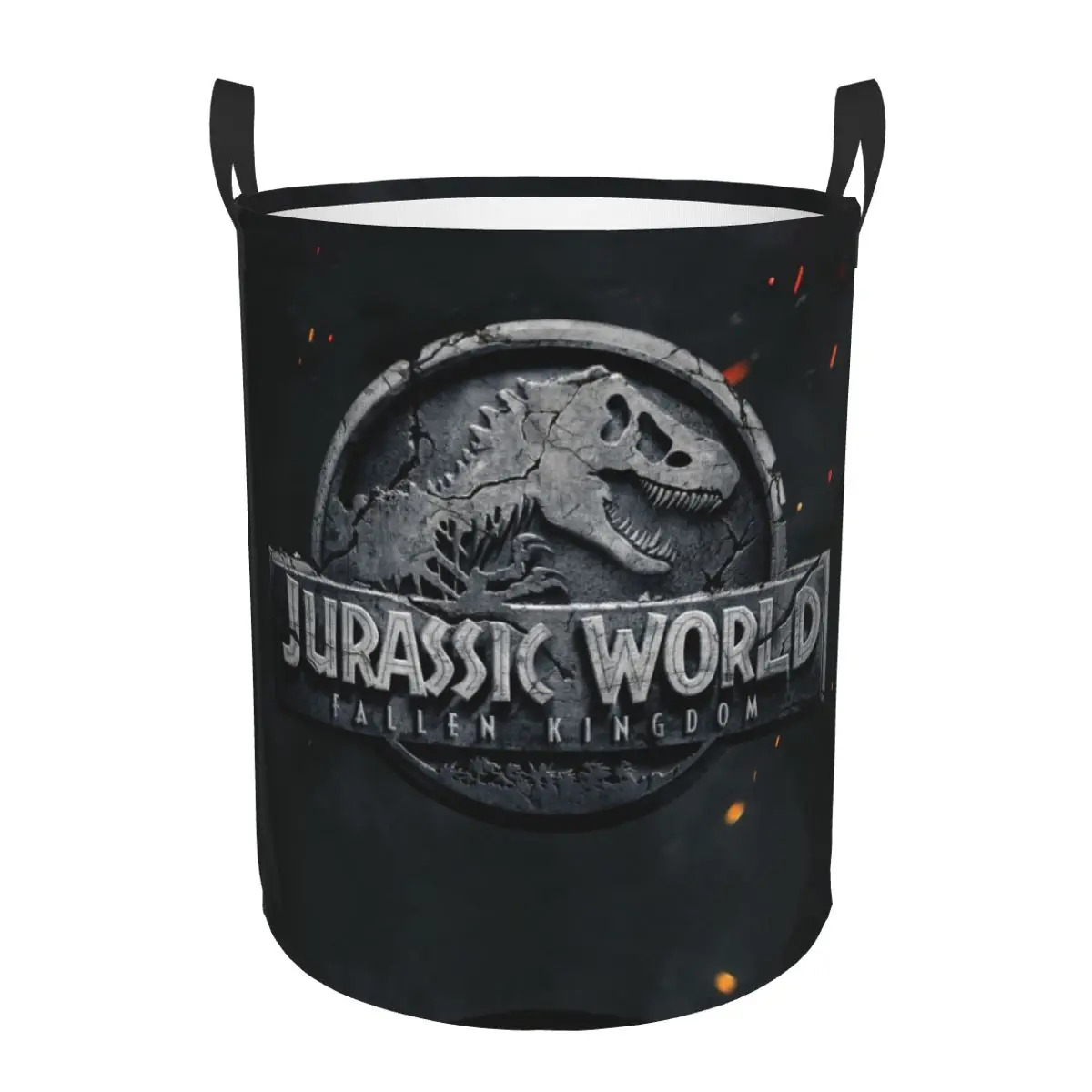 Custom Jurassic Park Laundry Hamper Large Clothes Storage Basket Dinosaur World Toy Bin Organizer for Kids