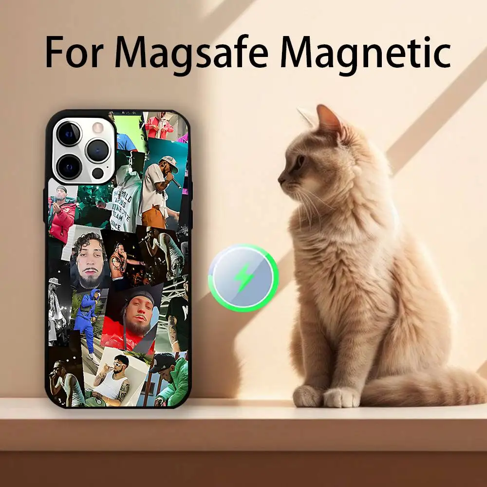 Funda SINGER Jc Reyes Tour 2025 para iPhone 17,16,15,14,13,12,11,Pro,Max,Plus,Mini,SE4,E carga inalámbrica Magsafe magnética