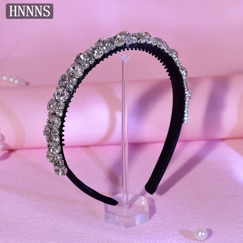 TOPQUEEN Extremely Simple Style Bridal Rhinestone Wedding Headband Handmade Women's Fashionable Banquet Party Headwear YXA94
