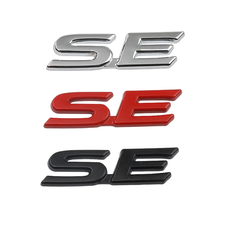 Car Metal SE XSE Trunk Boot Fender Logo Emblem Badge Decals Sticker For Toyota Avalon Camry Corolla Sienna Styling Accessories