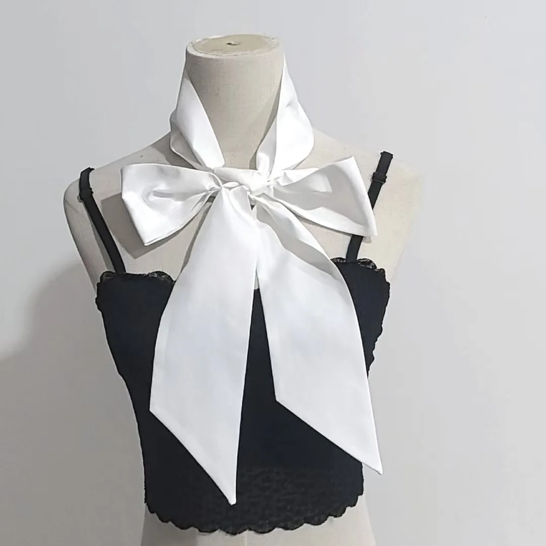 Ins style decorative fake collar strap bow temperament versatile bow tie adjustable trendy and fashionable