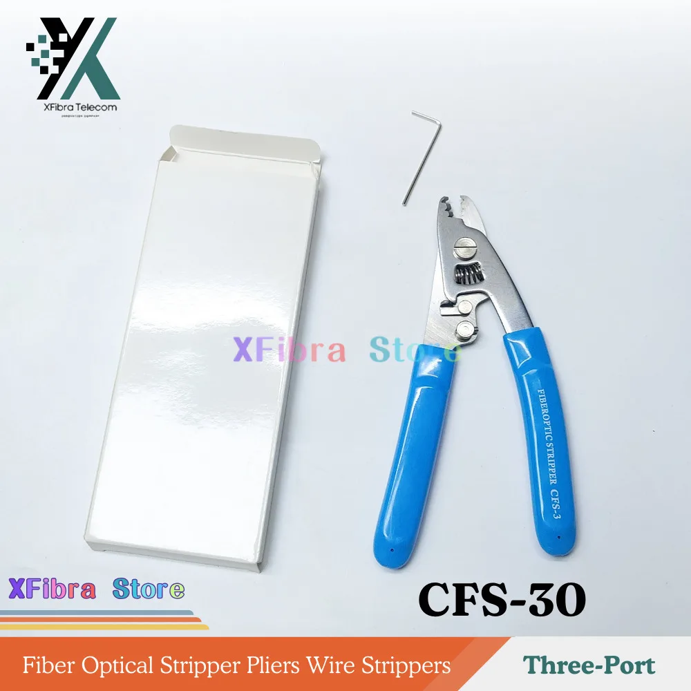 For FTTH Tools Optic Stripping Plier Stainless Steel CFS-3 Three-Port Fiber Optical Stripper Pliers Wire Strippers