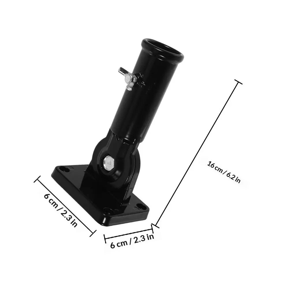 2Pcs Sturdy Aluminum Alloy Flag Pole Holder Wall Mount Bracket for Exterior House Garden Porch Roof Adjustable Flag Display Base