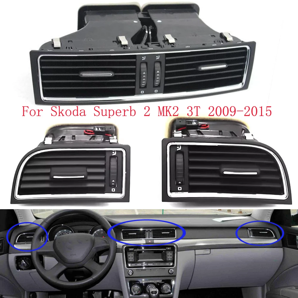 New Interior Dash AC Air Outlet Vent Grill For Skoda Superb 2 MK2 3T 2009 2011 2012 2013 2014 2015 3T0820951