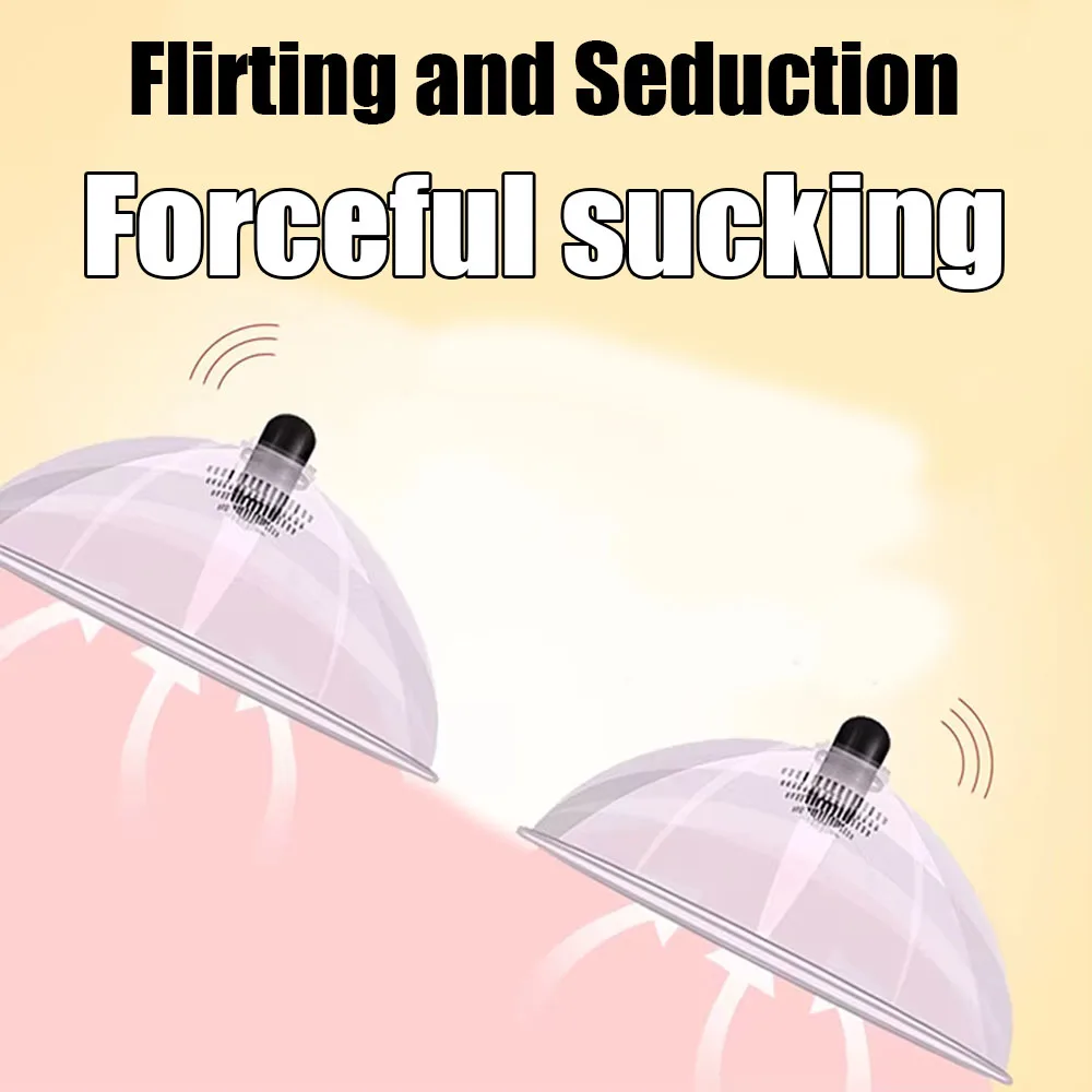 Electric Nipple Suction Cups Breast Enlarger Massager with Strong Suction & Vibration Stimulator, USB Rechargeable Nipple Sucker